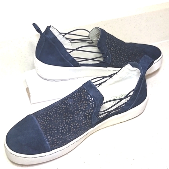 Jambu Erin Slip-on Relaxed Foam. Women's All Leather Suede. Size 9 Navy Blue - Picture 4 of 7